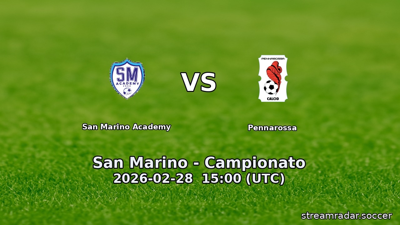 San Marino Academy vs Pennarossa