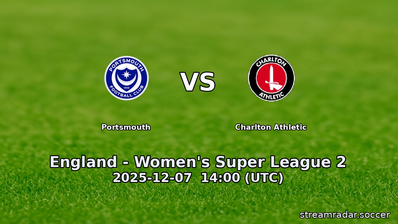 Portsmouth vs Charlton Athletic