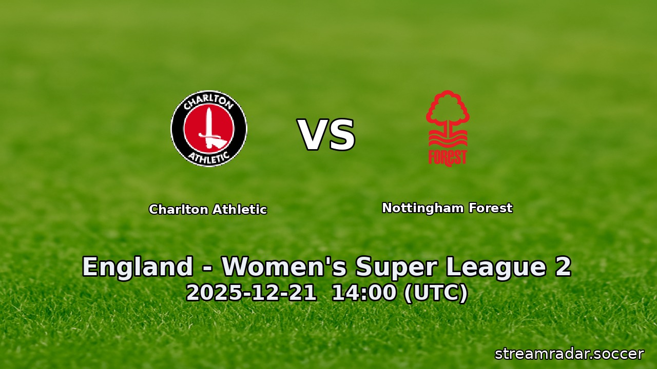 Charlton Athletic vs Nottingham Forest