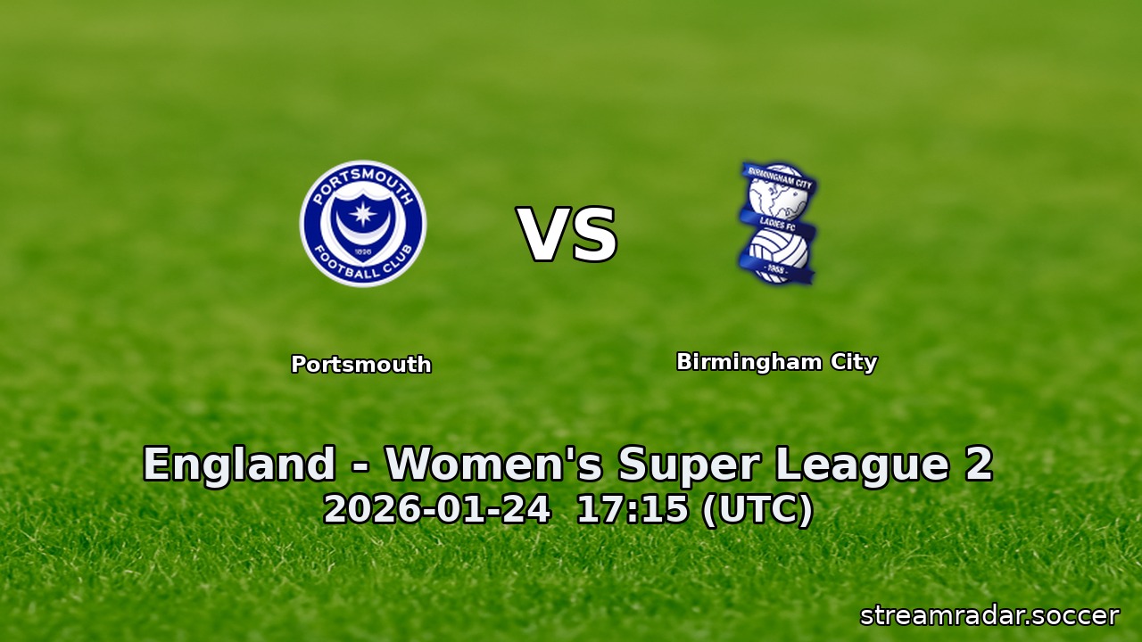 Portsmouth vs Birmingham City