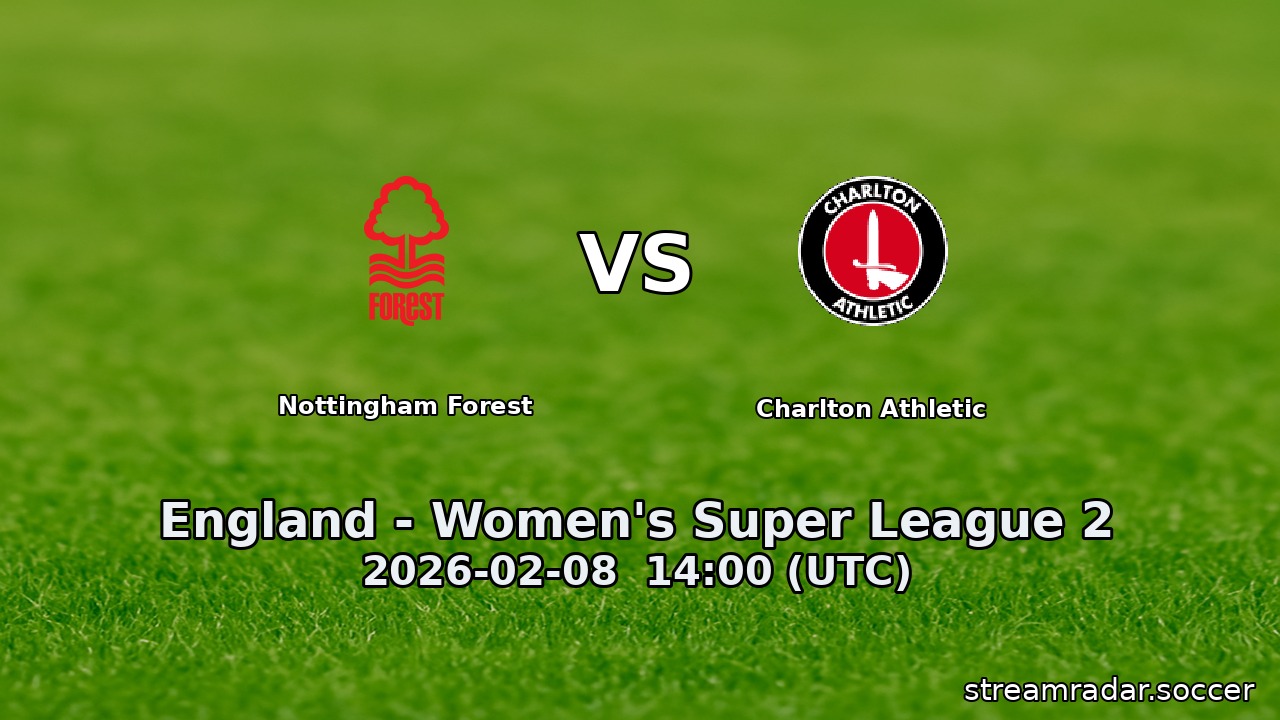 Nottingham Forest vs Charlton Athletic