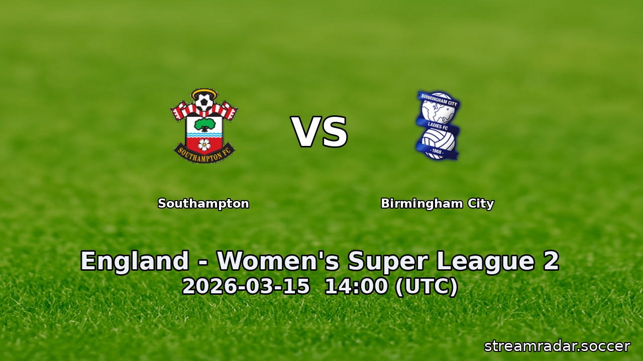 Southampton vs Birmingham City