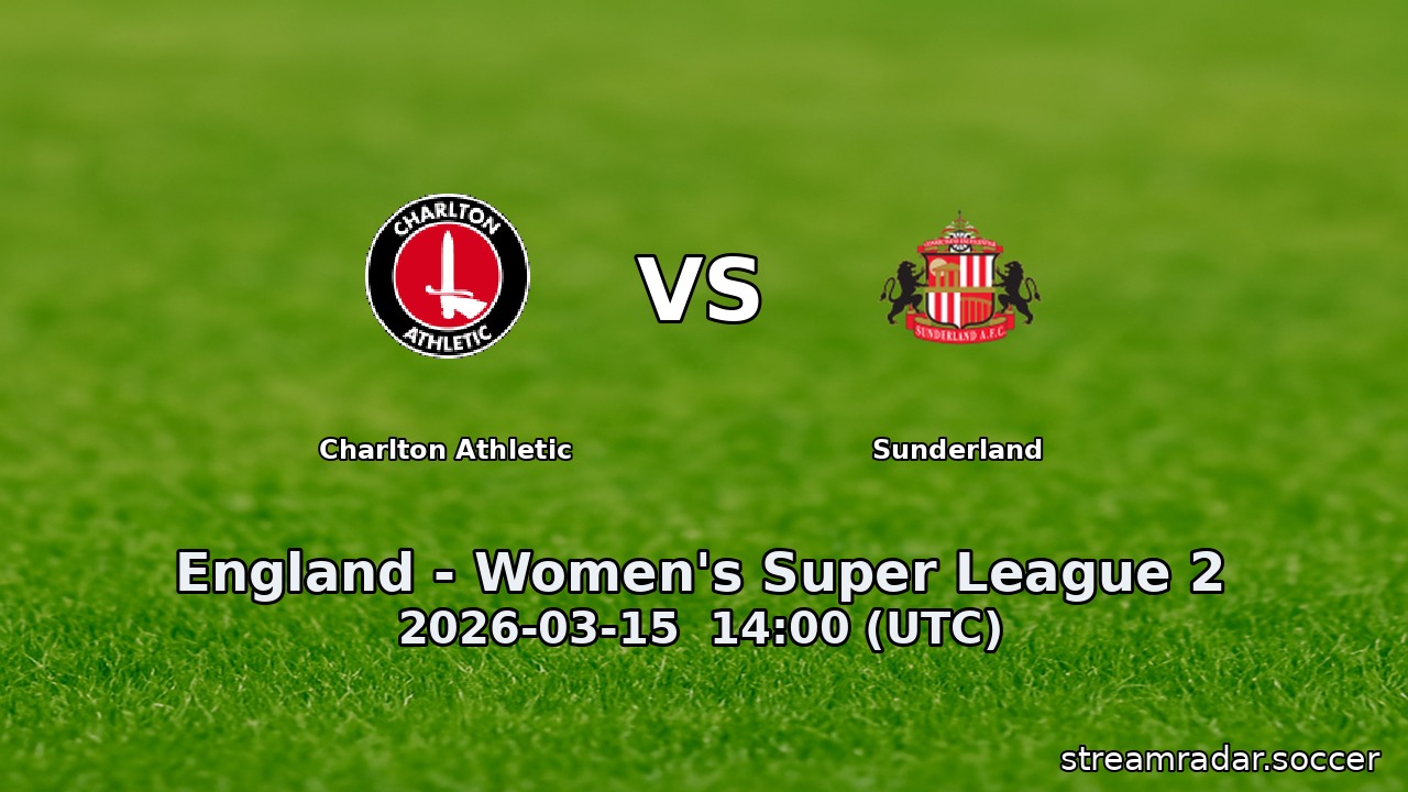 Charlton Athletic vs Sunderland