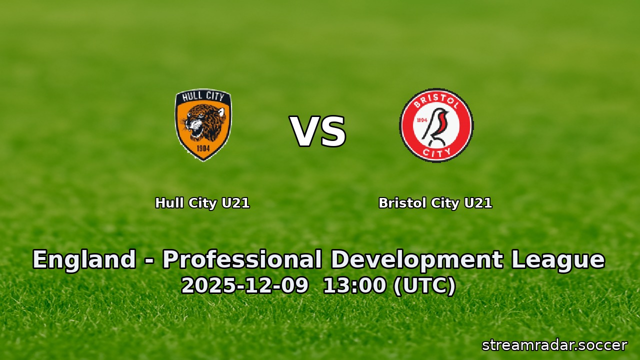 Hull City U21 vs Bristol City U21