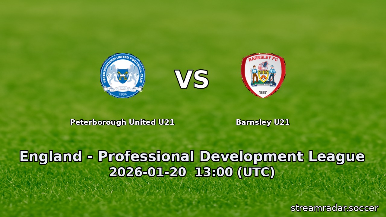 Peterborough United U21 vs Barnsley U21