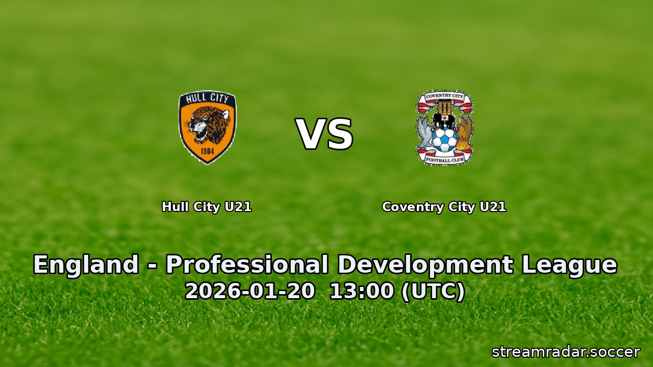 Hull City U21 vs Coventry City U21