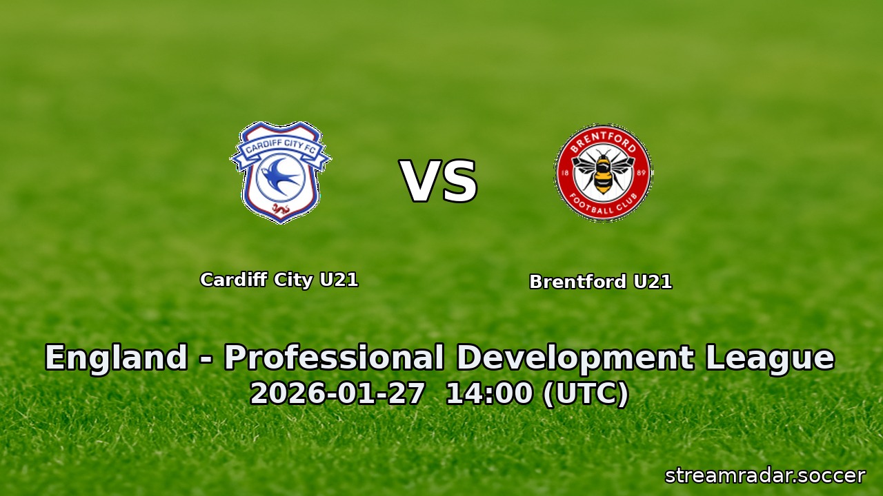 Cardiff City U21 vs Brentford U21
