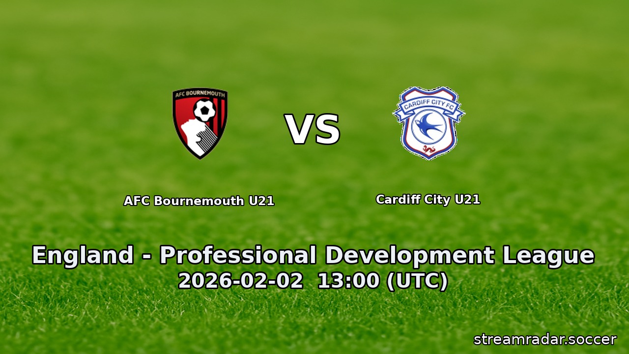 AFC Bournemouth U21 vs Cardiff City U21