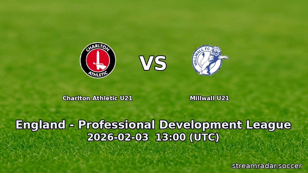 Charlton Athletic U21 vs Millwall U21