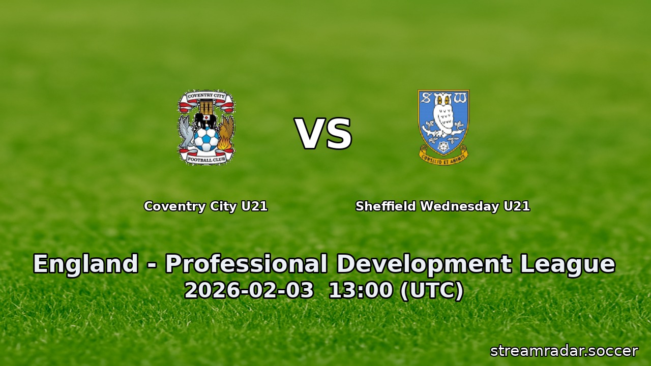 Coventry City U21 vs Sheffield Wednesday U21