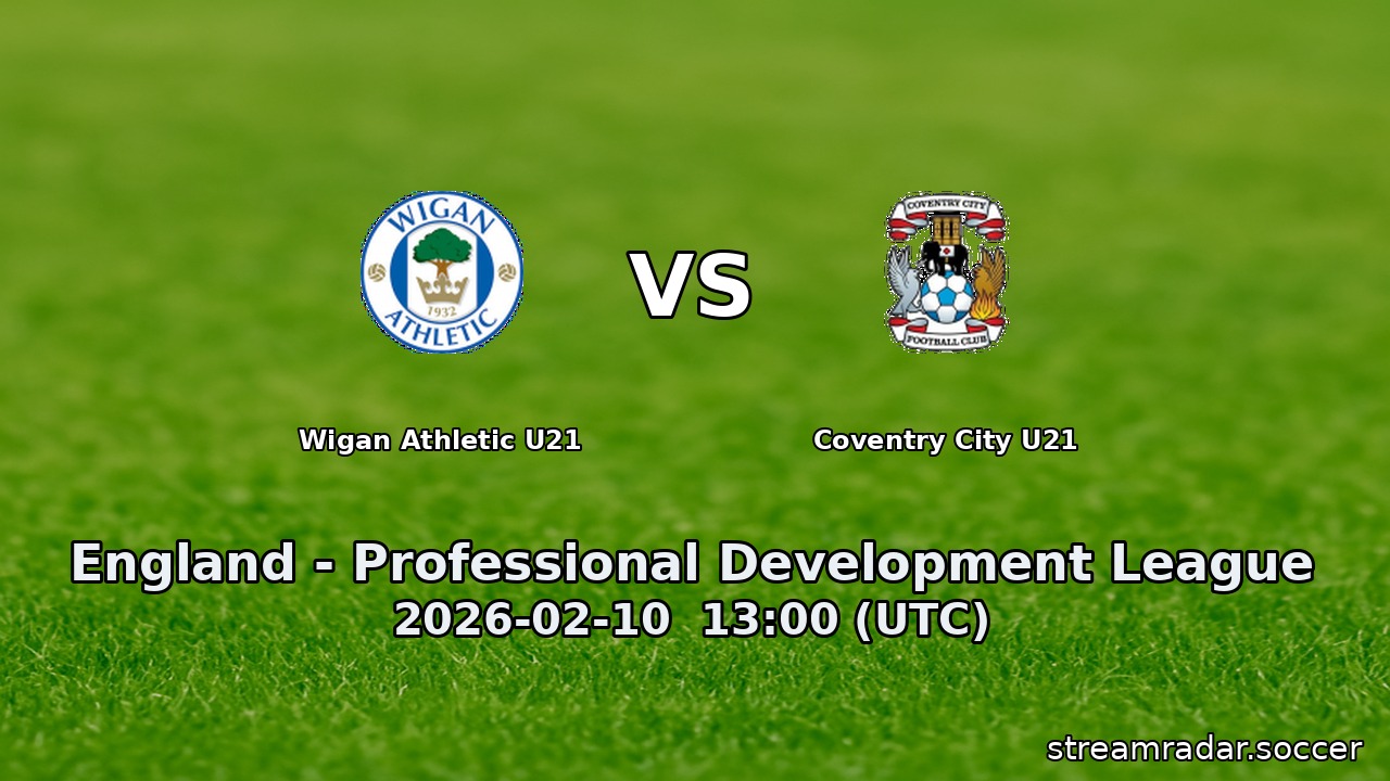 Wigan Athletic U21 vs Coventry City U21