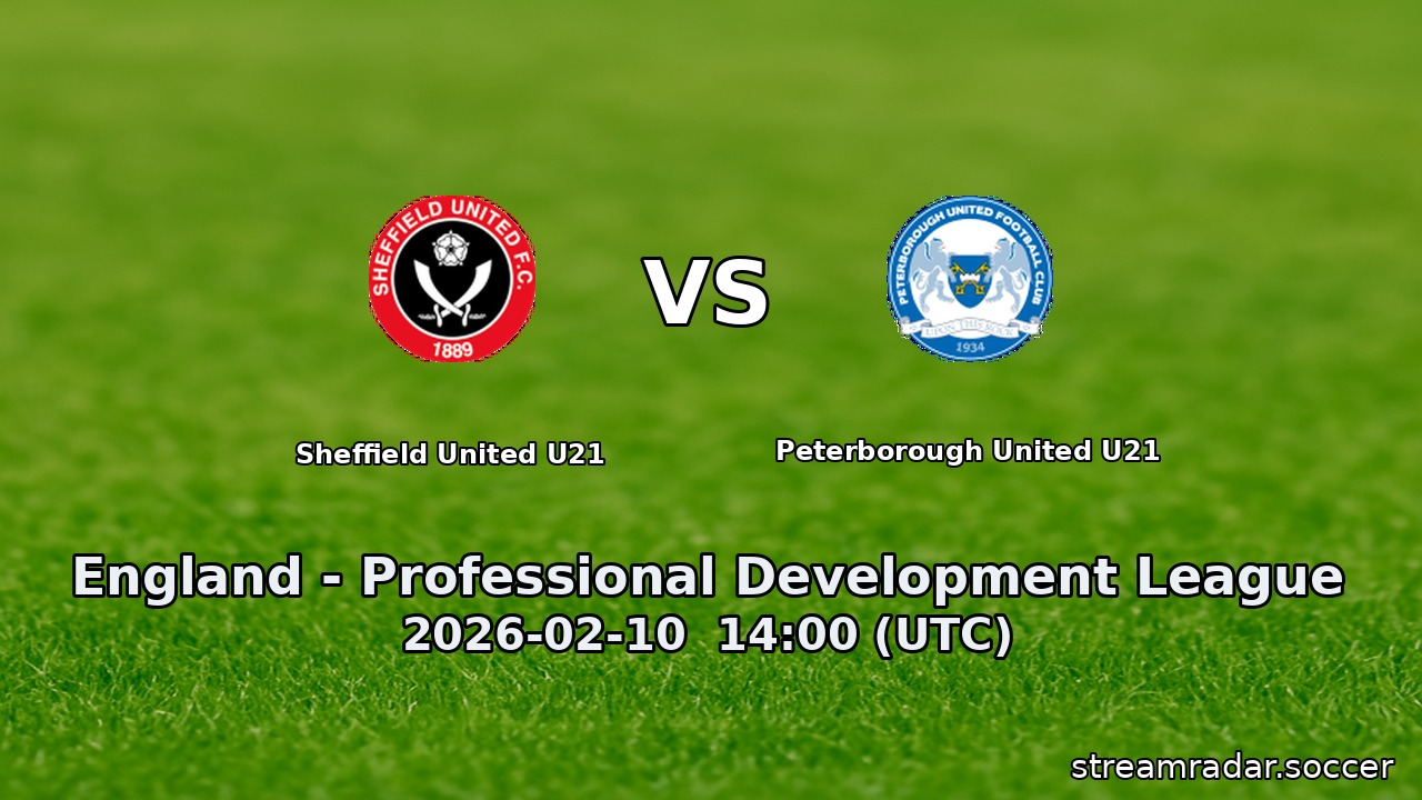 Sheffield United U21 vs Peterborough United U21