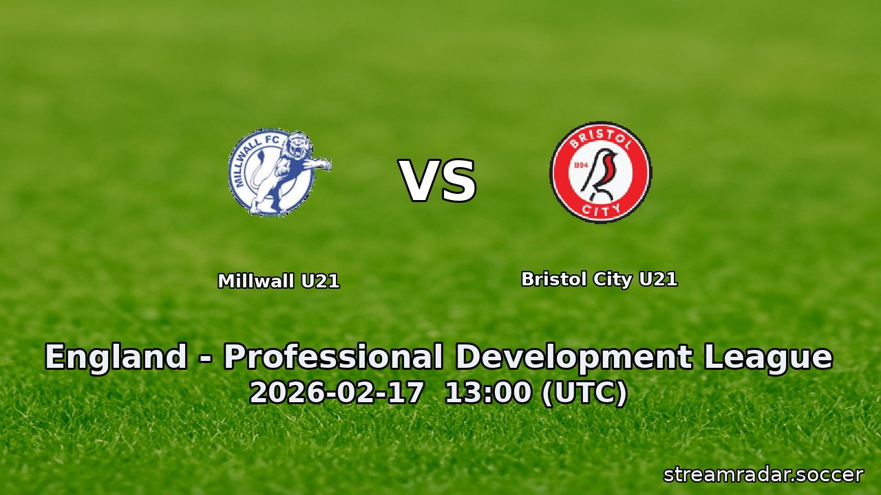 Millwall U21 vs Bristol City U21