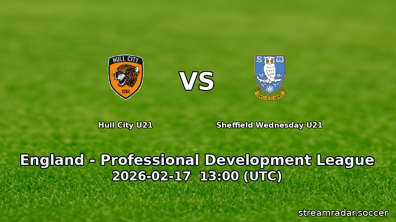 Hull City U21 vs Sheffield Wednesday U21