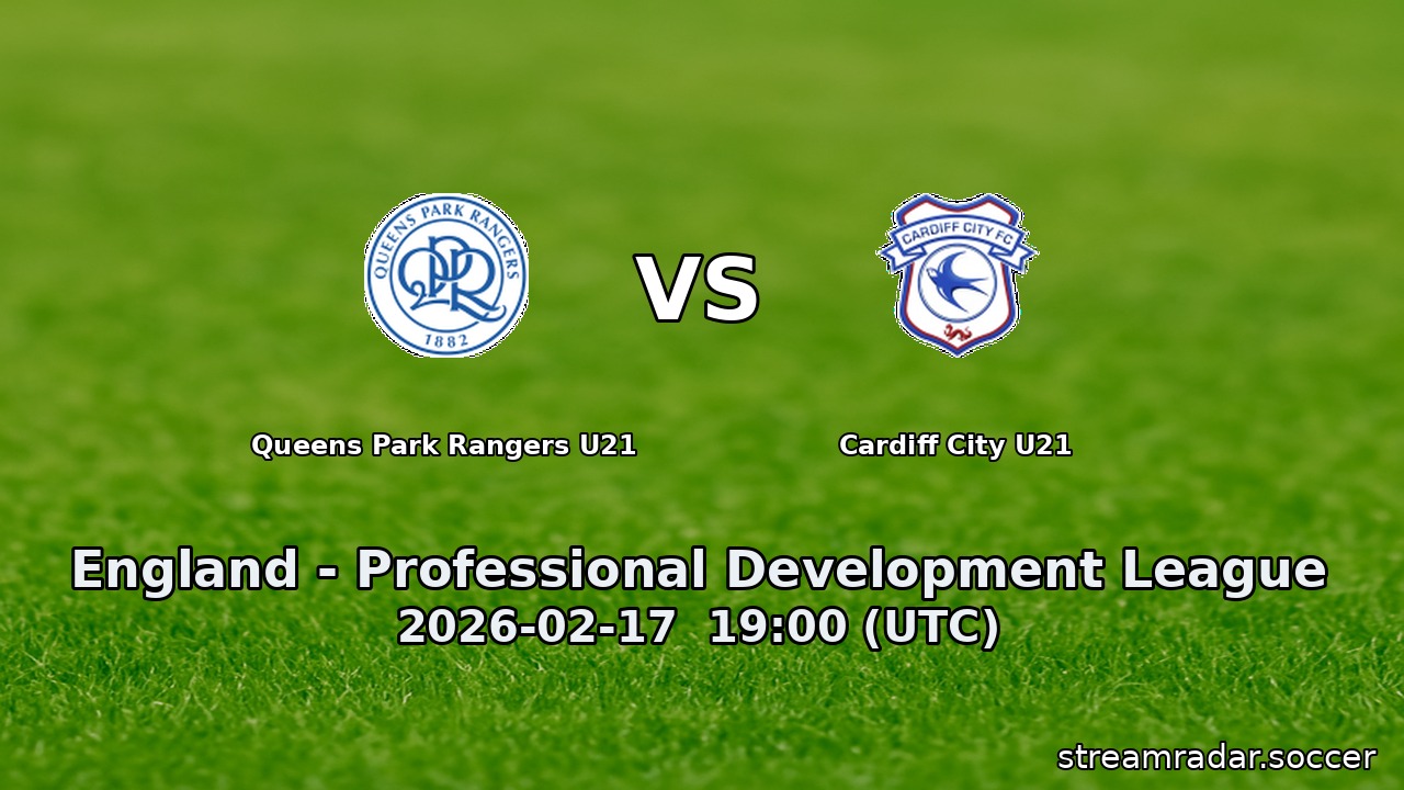 Queens Park Rangers U21 vs Cardiff City U21