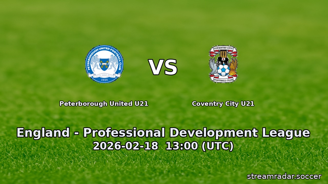 Peterborough United U21 vs Coventry City U21