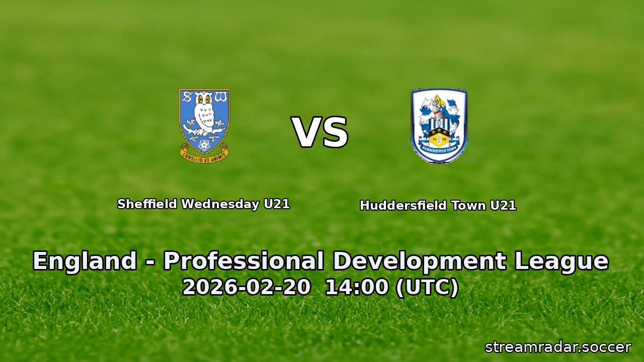 Sheffield Wednesday U21 vs Huddersfield Town U21
