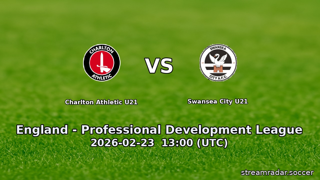 Charlton Athletic U21 vs Swansea City U21