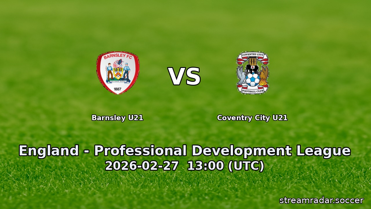 Barnsley U21 vs Coventry City U21
