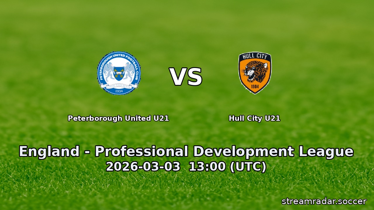 Peterborough United U21 vs Hull City U21
