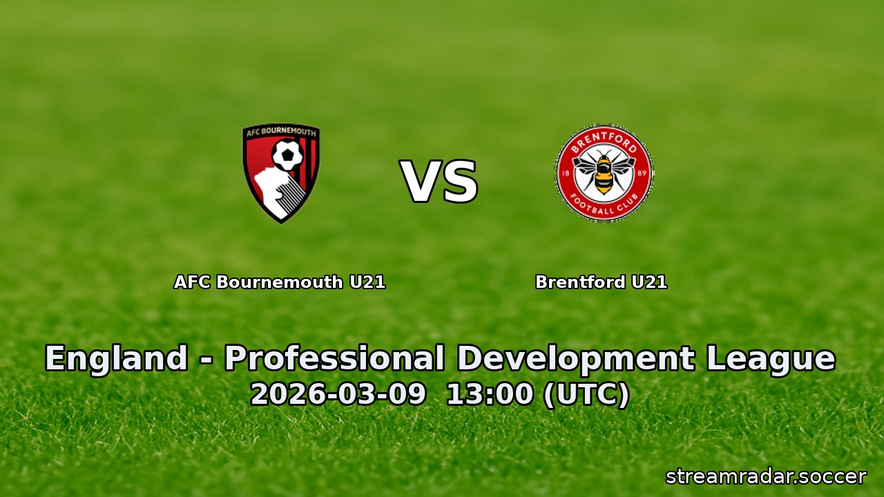 AFC Bournemouth U21 vs Brentford U21