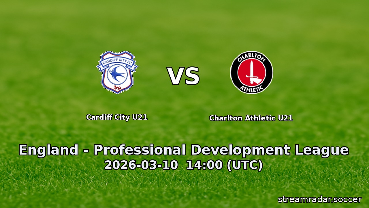 Cardiff City U21 vs Charlton Athletic U21