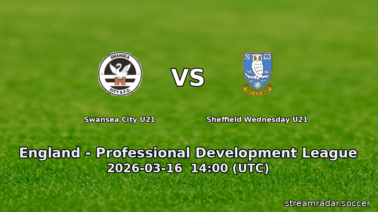 Swansea City U21 vs Sheffield Wednesday U21