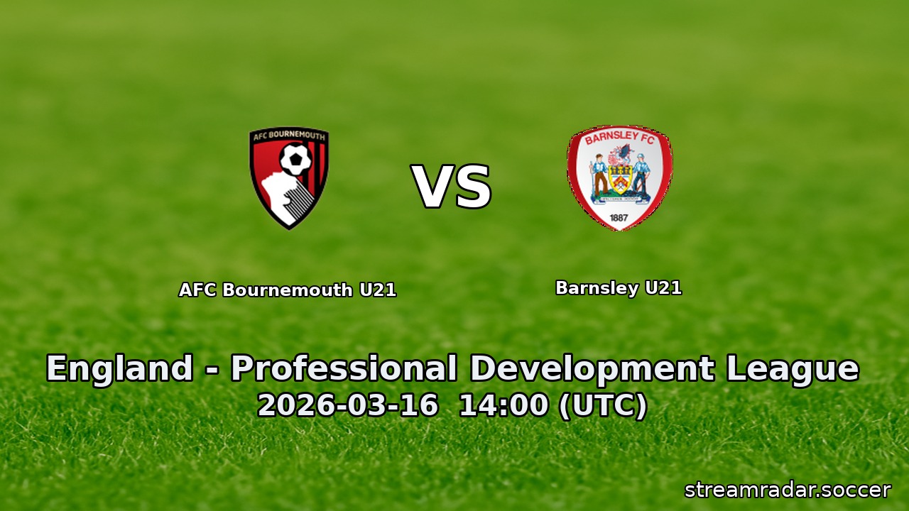 AFC Bournemouth U21 vs Barnsley U21