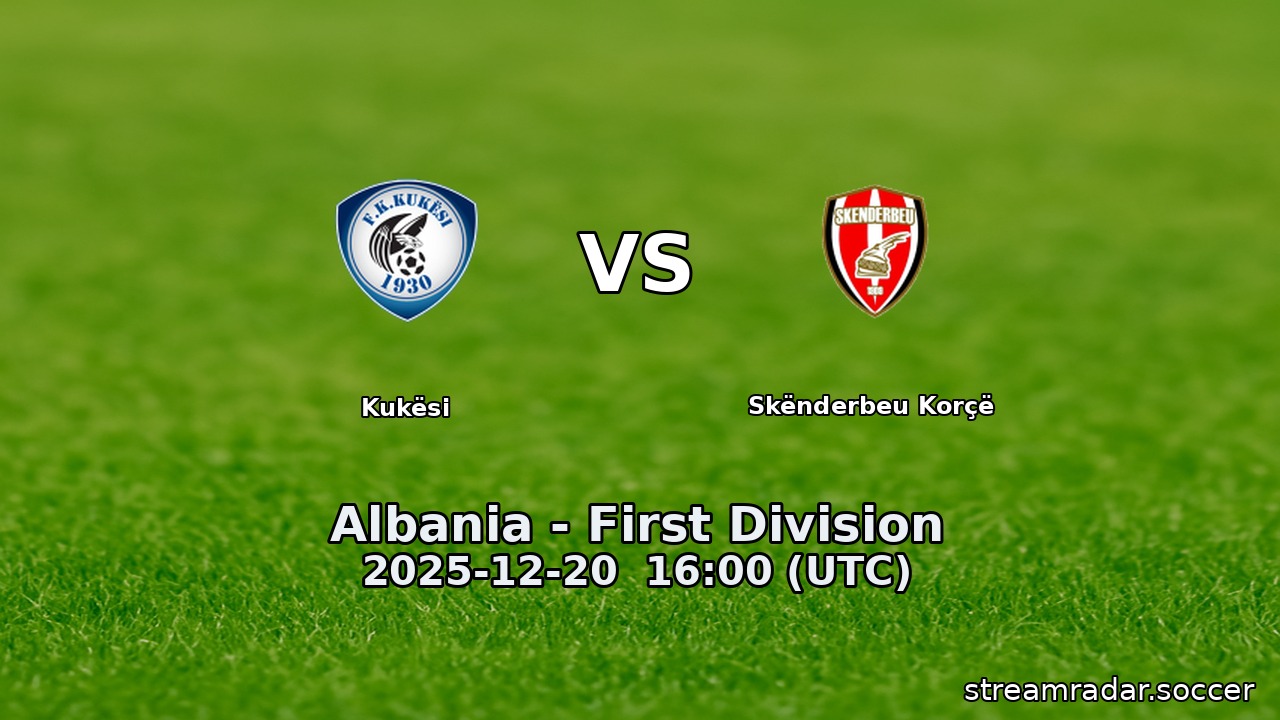 Kukësi vs Skënderbeu Korçë
