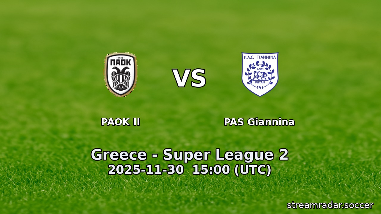 PAOK II vs PAS Giannina
