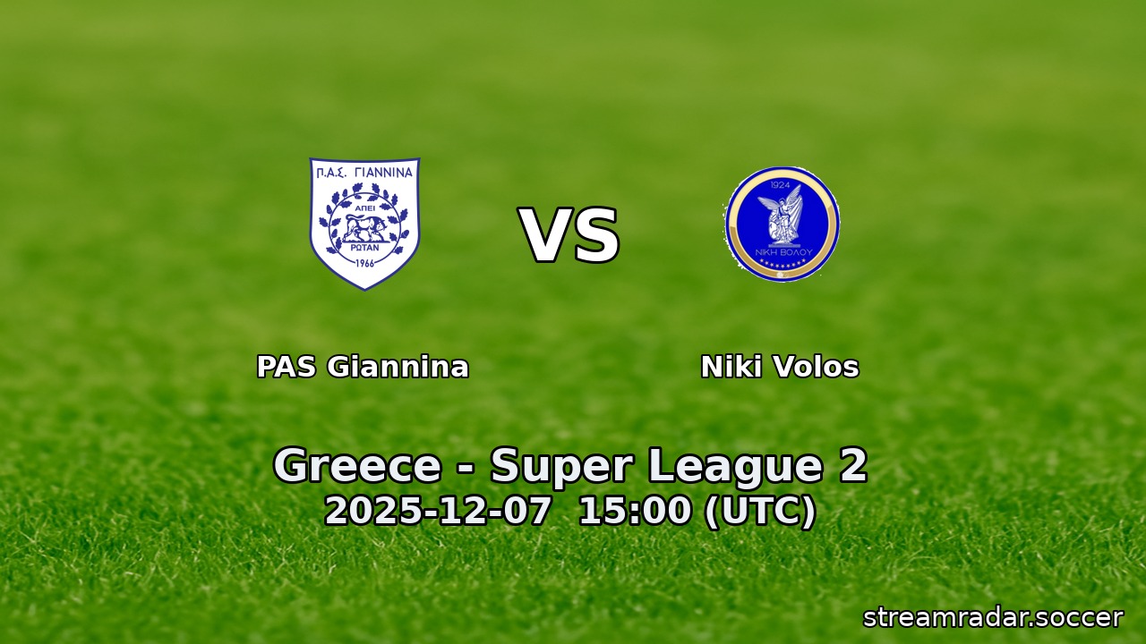PAS Giannina vs Niki Volos