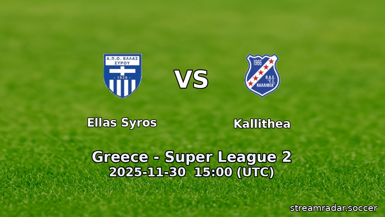 Ellas Syros vs Kallithea