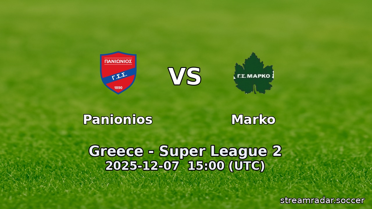 Panionios vs Marko