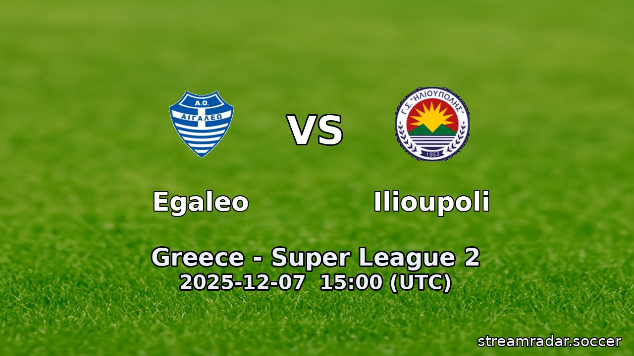 Egaleo vs Ilioupoli