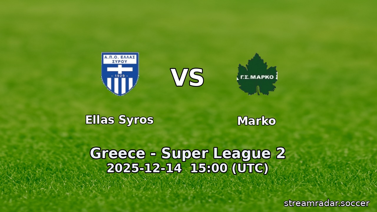 Ellas Syros vs Marko