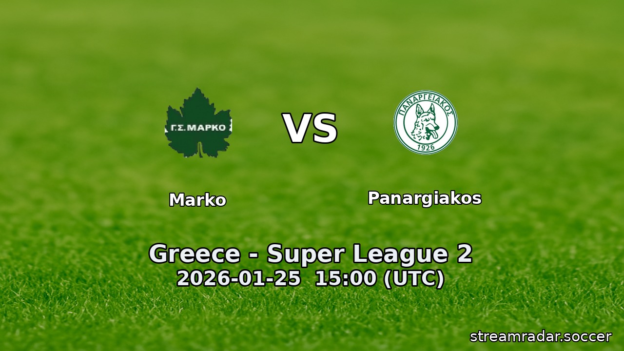 Marko vs Panargiakos