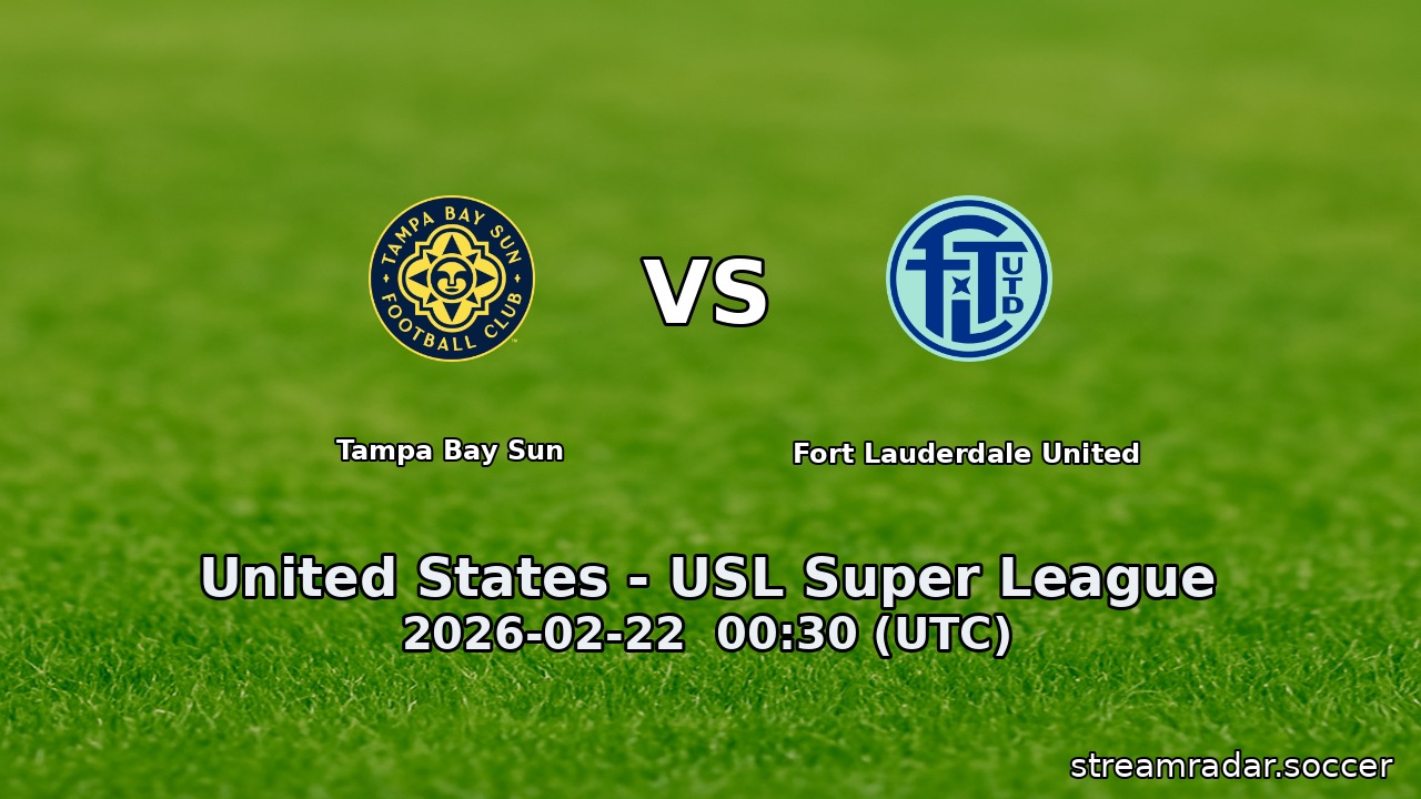 Tampa Bay Sun vs Fort Lauderdale United