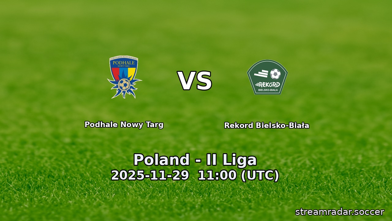 Podhale Nowy Targ vs Rekord Bielsko-Biała