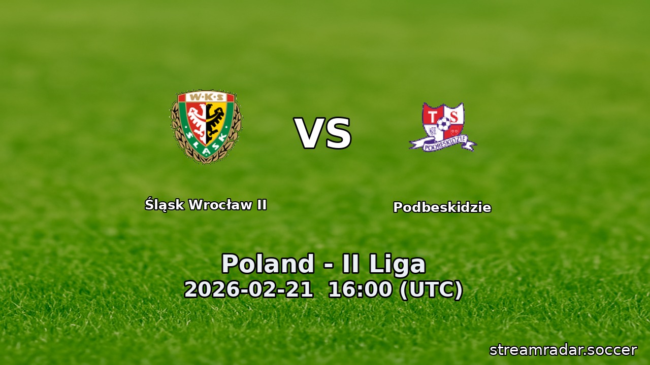 Śląsk Wrocław II vs Podbeskidzie