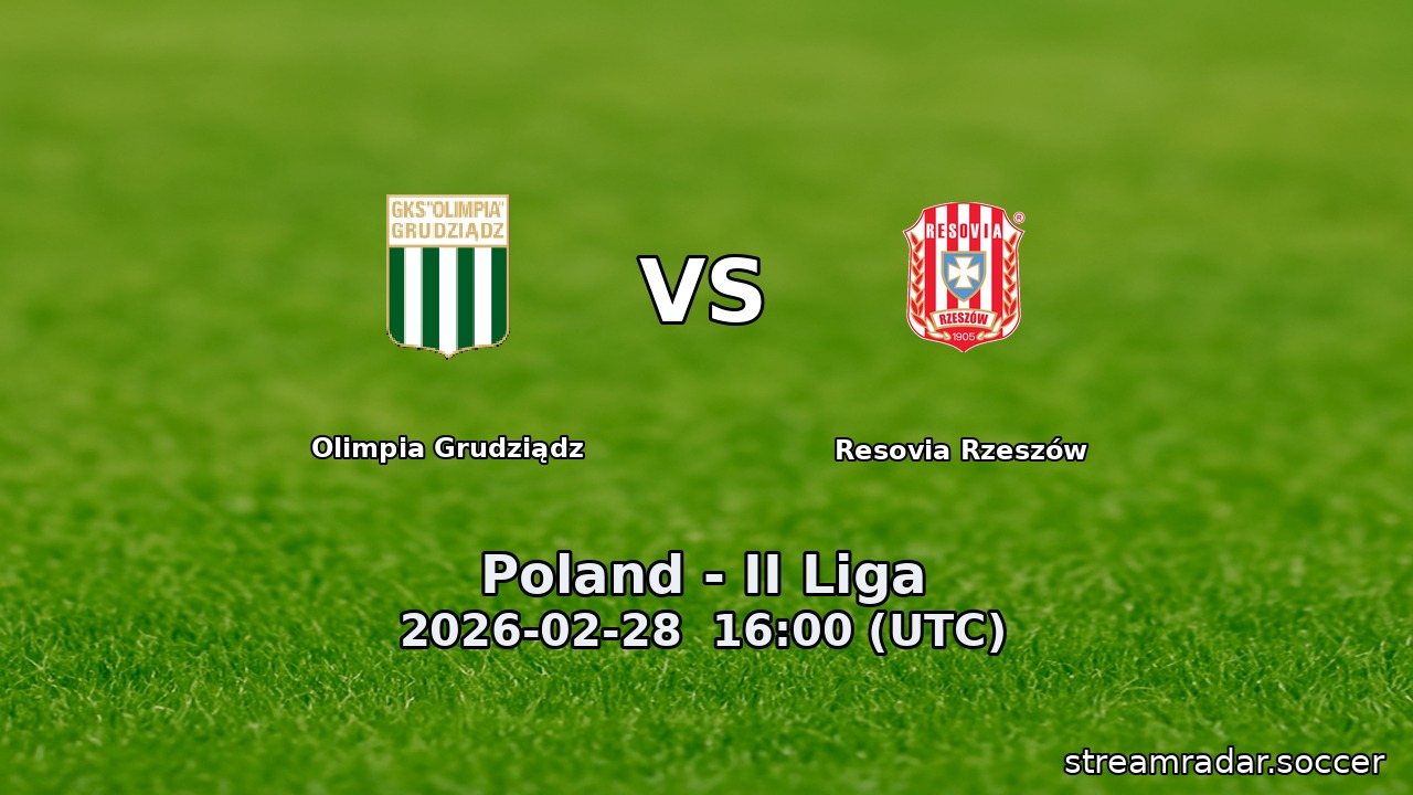 Olimpia Grudziądz vs Resovia Rzeszów