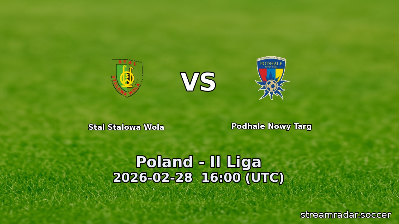 Stal Stalowa Wola vs Podhale Nowy Targ