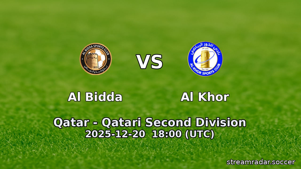 Al Bidda vs Al Khor