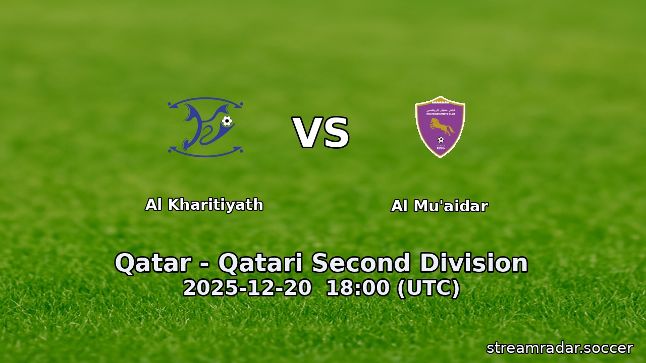 Al Kharitiyath vs Al Mu'aidar