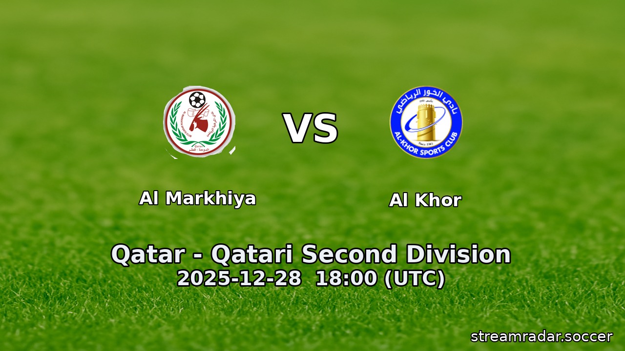 Al Markhiya vs Al Khor