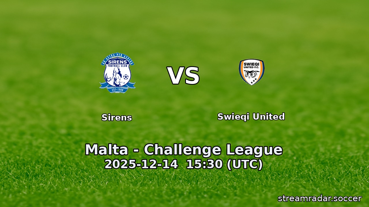 Sirens vs Swieqi United