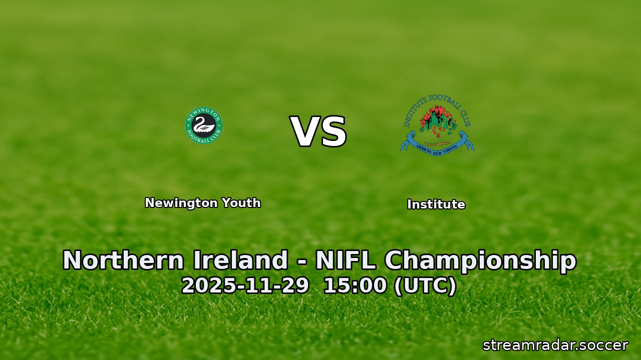 Newington Youth vs Institute