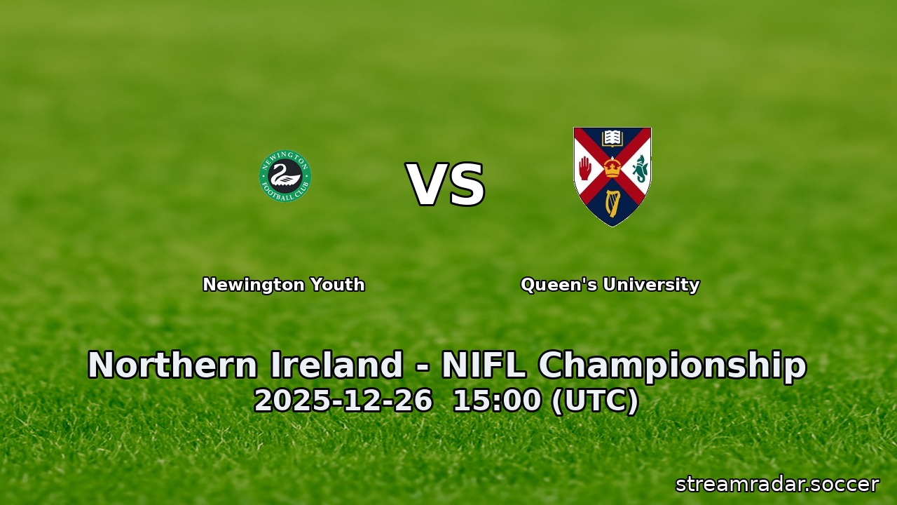 Newington Youth vs Queen's University