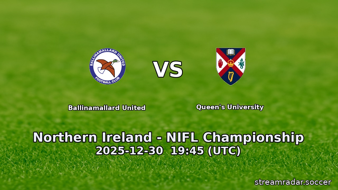 Ballinamallard United vs Queen's University