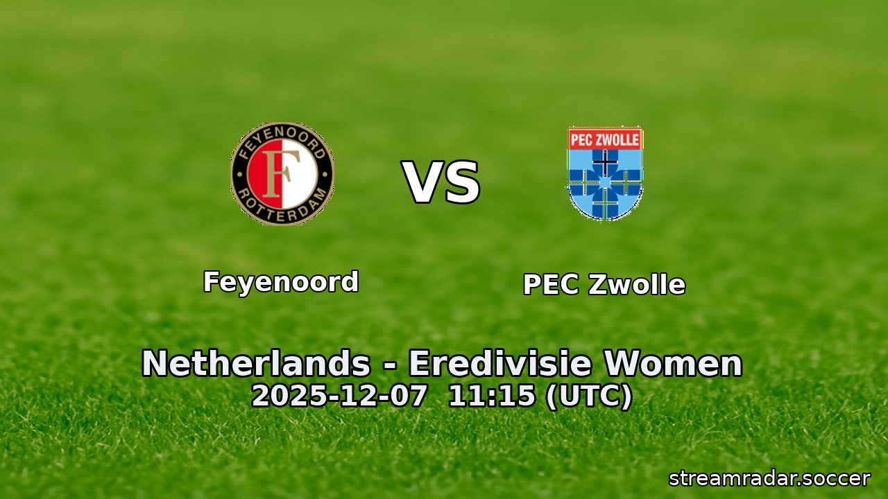 Feyenoord vs PEC Zwolle