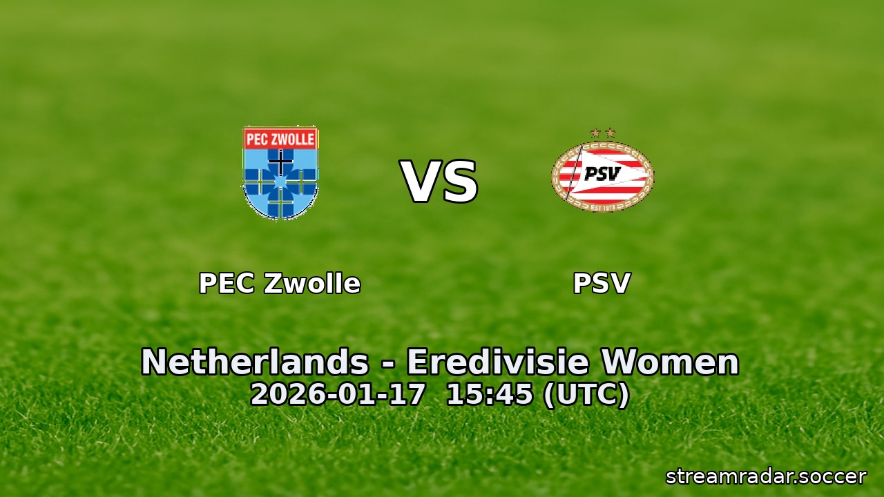 PEC Zwolle vs PSV